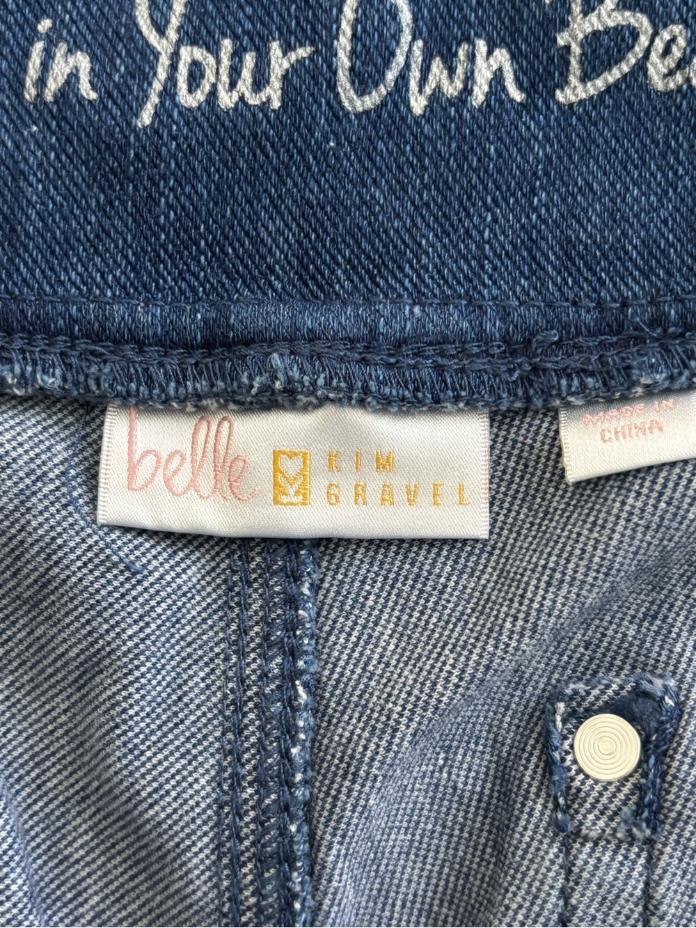 Belle Kim Gravel Women’s Dark Blue Elastic Cuff Jeans Sz/18W - Picture 8 of 11